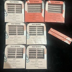 SILLY GEORGE Black Pop-On Lashes Set